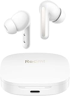 Redmi Buds 6 – Wireless Earbuds, Noise Cancelling, Lightweight, 10 Hours of Battery Life and 42 Hours with Charging Case, Bluetooth, White (ES Version)