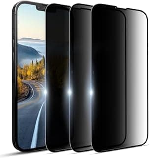 [3 قطع] اسكرينة حماية للخصوصية لهاتف Realme C55 زجاج مقوى، مضادة للتجسس، مضادة للخدش، سطح لامع، حساسية عالية، لون أسود