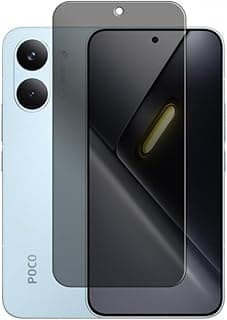 Full coverage privacy tempered glass screen protector with oleophobic coating, front camera cutout and fingerprint support for Xiaomi Poco X8 Pro Max