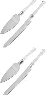 Cake Server & Knife Set for Multi-Purpose Serving and Cutting – Elegant look and durable quality for cake, pizza, and dessert presentation. (Transparent 2 Set)