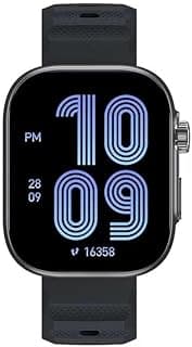 O23 (2.02") LCD Display Smart Watch, Scratch-Resistant Display, 7 Days Battery Life, Heart Rate, AI Voice Assistant & Blood Oxygen Monitoring, 12 months warrant,IP68 Waterproof (Black)