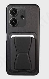 Case For Oppo Reno 14F, Multi-Functional Magnetic Vertical & Horizontal Stand Case, Slim Cute Silicone Protective Kickstand Holder Phone Case (Black)