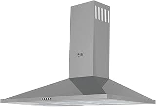 Purity101 Wall-Mounted Kitchen Hood - 1000 m³/h High Suction Power, 3-Speed Button Control - ETO PRO PLUS (Silver, 60 CM)