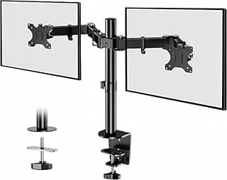 Multi-Function Desktop Monitor Mount Dual Monitor Stand, VESA Arm Mount, Height Adjustable for 2 LCD 15-30" Gaming Screens, Dual VESA 75mm/100mm, C-Clamp & Grommet Mount model:Z022