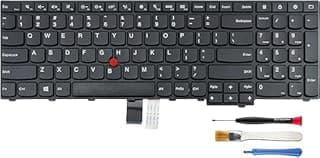كيبورد لابتوب بديل متوافق مع لينوفو ThinkPad T540 T540P T550 T560 P50S L540 L560 L570 W540 W541 W550S E540 E531، تخطيط US مع Trackpoint، أدوات تركيب