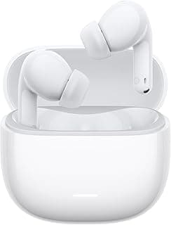 سماعات شاومي Redmi Buds 8 Lite، سماعات بلوتوث داخل الأذن بمشغل ديناميكي 12.4 ملم، ميكروفون مزدوج، تقليل الضوضاء، تصميم خفيف الوزن، اقتران سريع (أبيض)