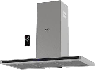 Kitchen Cooker Hood, 90 cm Wall-Mount, 1000 m³/h Suction Power, 5-Speed T Shape Design, LED Lighting & Remote Control, Stainless steel (TS PRO Plus 90 X)
