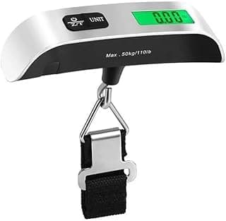 Zekomax Luggage Scale 50kg 10g Digital Scale Electronic Balance Kitchen Luggage Hanging Scale Weight Suitcase Travel Scale Baggage Bag Weight Tool