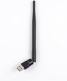 محول واي فاي لاسلكي USB مع هوائي، USB 2.0 عالي السرعة أسود TV-MAX