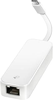 محول USB C الى ايثرنت من تي بي لينك (UE300C)، RJ45 الى USB C جيجابت ايثرنت منفذ شبكة محلية LAN، متوافق مع ابل ماك بوك برو 2017-2020، ماك بوك اير، سيرفيس، ديل XPS وغيرها، ابيض