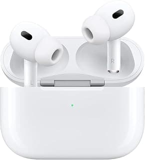حافظة شحن لاسلكية ايربودز برو 2 من ميرف مع خاصية الغاء الضوضاء النشطة، USB-C، متوافقة مع جميع الموبايلات (ابيض)