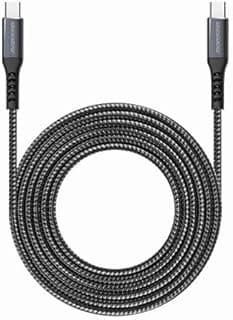 كابل 3A 60 وات بحد أقصى 1 متر USB-C to USB-C مجدول بالنايلون RRCS16CC