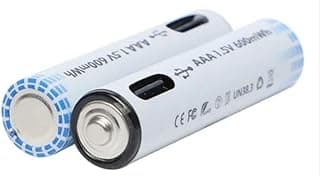 Ù…جÙ…Ùˆعة Ù…Ù† 2 بطارÙŠÙ‡ 1.5 ڤÙˆÙ„ت AAA Ù‚ابÙ„ة Ù„إعادة اÙ„شحÙ† Ù…ع ÙƒبÙ„ شحÙ† USB Ù†Ùˆع Type-C