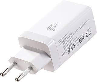 جوي رووم شاحن جان 65 واط JR-TG10 (قابس اوروبي) مع كيبل USB-C الى USB-C 100 واط، 1.2 متر - ابيض | ضمان 12 شهر