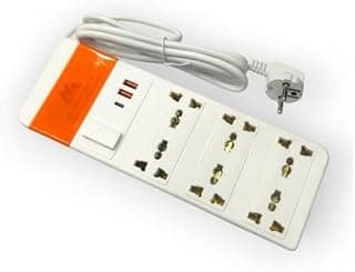 NAMA Power Joint Strip With 6 Power Socket (2 USB Port And 1 USB-Type C Port) 2500 Watt 1.5 meters
