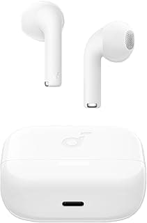 K20i by Anker, Semi-in-Ear Earbuds, Bluetooth Wireless, 36H Playtime, Fast Charge, Clear Sound, ENC 2-Mic Clear Calls, Custom EQ, IPX5, Bluetooth 5.3, App Control, White, 18 Months Warranty