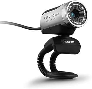AUSDOM AW615 Webcam 1920x1080P Full HD 12MP USB 3.0 Web Cam with Microphone for Online Video Calling and Recording, Computer PC Desktop Laptop Skype Newtork Camera