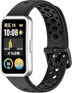 سوار نوباتيا رياضي من السيليكون متوافق مع هواوي Band 10 ومتوافق مع Honor Band 10، حزام بديل خفيف الوزن ومقاوم للماء وجيد التهوية
