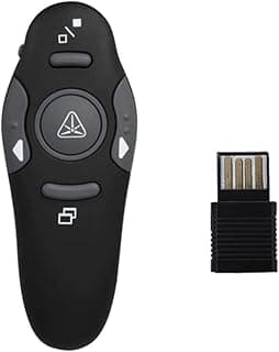 Presentation Remote Control, Black, USB Wireless Slide Control Button, Compatible with PowerPoint and PC