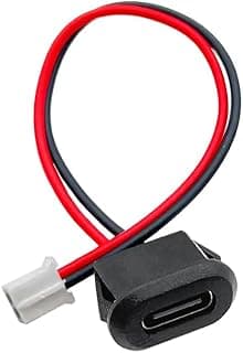 عدد قطعتين من كابل تايب سي 2 طرف طول السلك 10سم بمنفذ PH 2.0 2 قطعة - USB Type C Wire Connector 2 Pins Jack Female cable With card buckle 30V 3A High Current Port Plug USB-C PH 2.0 Socket