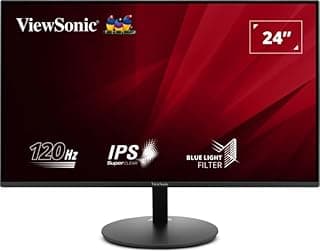 شاشة بدقة فل اتش دي طراز VA24E1-H ومعدل تحديث 120 هرتز من فيوسونيك، مزودة بمنافذ HDMI وVGA وفلتر الضوء الأزرق، مقاس 24 بوصة -