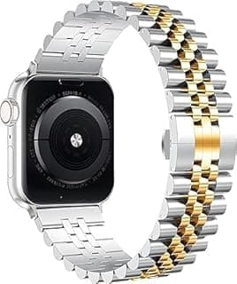سوار نوباتيا ميلانيزي متوافق مع ابل واتش 38mm 40mm 41mm 42mm، حزام معدني شبكي من الستانلس ستيل مع قفل مغناطيسي للرجال والنساء