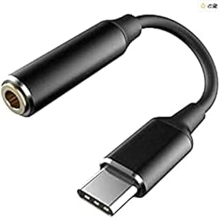 USB C Headphone Jack Adapter, USB Type C To 3.5mm Female Earphone Aux Audio Connector Adapter For compatible with htc Moto compatible with galaxy,Black20494