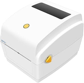 X برينتر طابعة ملصقات باركود حرارية XP-428B، 203 نقطة لكل بوصة، واجهة USB، سرعة طباعة 152 ملم/ ثانية، طريقة طباعة حرارية مباشرة، ابيض