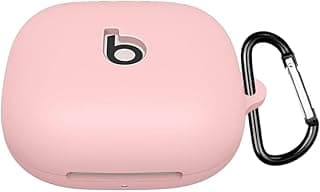 For Powerbeats Pro 2 Case Cover, Headphones Case with Carabiner Accessories Set. (PINK)