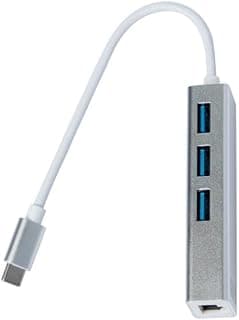 موزع 2B Type C بـ 3 منافذ USB3.0 مع محول إيثرنت
