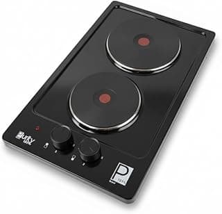 Purity101 Electric Hob, 2 Hot Plates, Compact Cooktop, 3000W, 30cm, Stainless Steel Build - HPT302BLE PRO Black