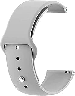 حزام سيليكون 22 مم من Generic لساعات هواوي GT/GT2 - سامسونج جالاكسي واتش Active 46 مم 42 مم - Gear S3 frontier/classic S2 - رمادي
