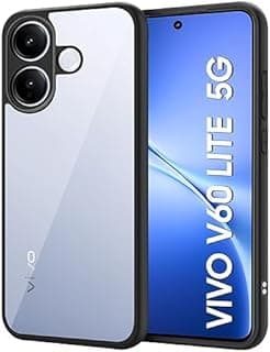جراب متوافق مع Vivo V60 Lite (5G/4G) — جراب شفاف بإطار سيليكون ناعم مضاد للصدمات والسقوط