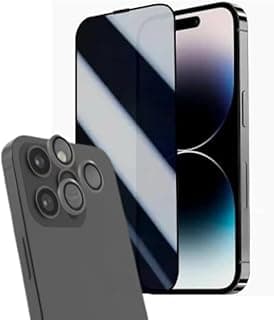 Full Glue Privacy Tempered Glass Screen Protector with Anti-Dust Filter and Camera Lens Protector Edge-to-Edge Coverage Compatible With iPhone 16 Pro Max