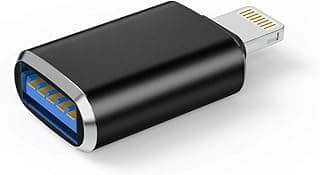 Lightning Male to USB3.0 Female Adapter OTG OTG Adapter Cable Compatible with iPhone 12/11/XS 8 7 Plus Max iPad Air Pro Mini, otg Black