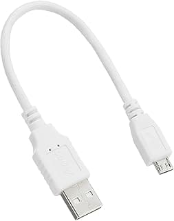 كابل شحن ومزامنة بيانات Micro USB موديل KX 2518، طول 15 سم - أبيض