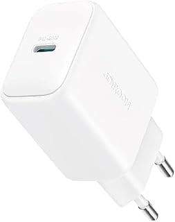 شاحن من جويروم بمنفذ USB-C متوافق مع آيفون 12 و13 و14، بمنفذ واحد، 20.0 واط، مع شحن سريع وحماية من التيار الزائد