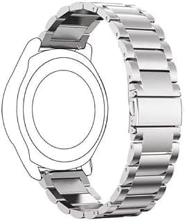 حزام ساعة معدني ستانلس ستيل 22 مم من Blueshaweu متوافق مع CMF Watch Pro/CMF Watch Pro 2 مقاس 1.32 بوصة، سوار بديل متين وقابل للتعديل – فضي