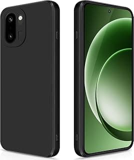 جراب متوافق مع OnePlus 15R 5G سيليكون مضاد للصدمات TPU رفيع مع طبقة داخلية من الألياف وحماية للكاميرا (اسود)