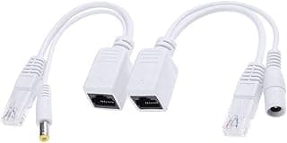 محول طاقة Poe Injector Splitter من LipiWorld لكاميرات المراقبة، ابيض