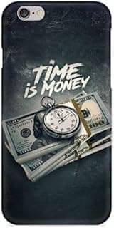 جراب سيليكون مطبوع Time Money متوافق مع iPhone 6 / 6s