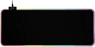قاعدة كبيرة مطاط مرن مقاومة للانزلاق قابلة للتمديد بإضاءة LED RGB للماوس والكيبورد للالعاب، 80×30 سم