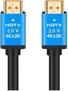 كابل HDMI عالي الجودة 3 متر - يدعم 4K@120Hz، سرعة عالية مع إيثرنت، HDMI 2.0/1.4 - متوافق مع PS4/PS5/Xbox/Switch - أسود