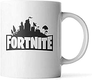 مج بتصميم فورتنايت، لون أبيض، سيراميك