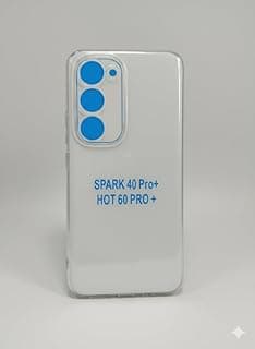 جراب متوافق مع Tecno Spark 40 Pro Plus 4G مضاد للصدمات من TPU ناعم ومرن مع حماية ضد الخدوش ومقاومة للسقوط (شفاف)