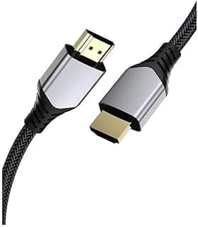 كابل HDMI 8K - فائق السرعة HDMI 2.1، 8K@60Hz، 4K@120Hz، 48Gbps، HDR ديناميكي، VRR، eARC، 12 بت ألوان، مجدول - GL-208 (5 متر)