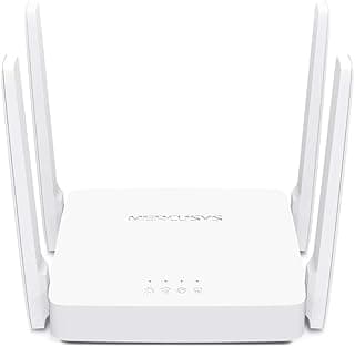 راوتر AC1200 لاسلكي ثنائي النطاق واي فاي ميركوسيس AC10 من | سرعة 1200 ميجابت في الثانية | 4 هوائيات عالية الكسب | تحكم ابوي | يدعم IPTV وIPv6 ابيض