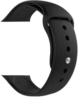 Generic Soft silicone sport band [2 lengths] large/small wrist strap replacement for apple watch 2015 & 2016 all models 42-44mm - black