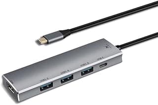 محول متعدد الوظائف 5 في 1 من لافينتو، من Type C إلى USB 3.0 وHDMI ومنفذ شحن 87 وات US015