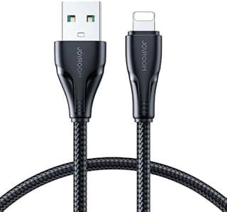 جوي رووم كابل بيانات للشحن السريع من سلسلة سرباس S-UL012A11، 3 امبير UL012A11 USB نوع A الى لايتنينج، 0.25 متر، اسود